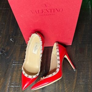 Valentino Garavani Red Rockstud Heels